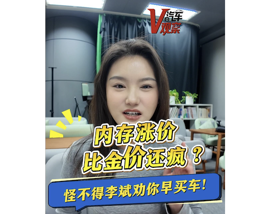 内存涨价比金价还疯？怪不得李斌劝你早买车！