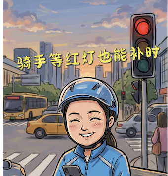 骑手等红灯也能补时！“红灯停表”让安全与效率不再是单选题
